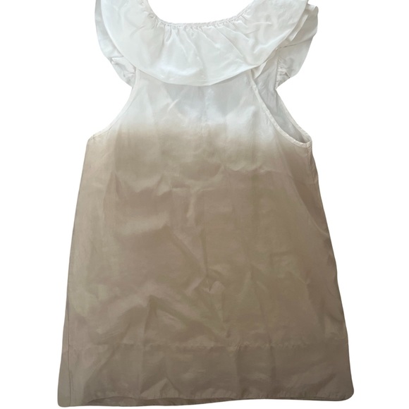 Wilfred 100% silk sleeveless ruffle ombré tank - Picture 2 of 3